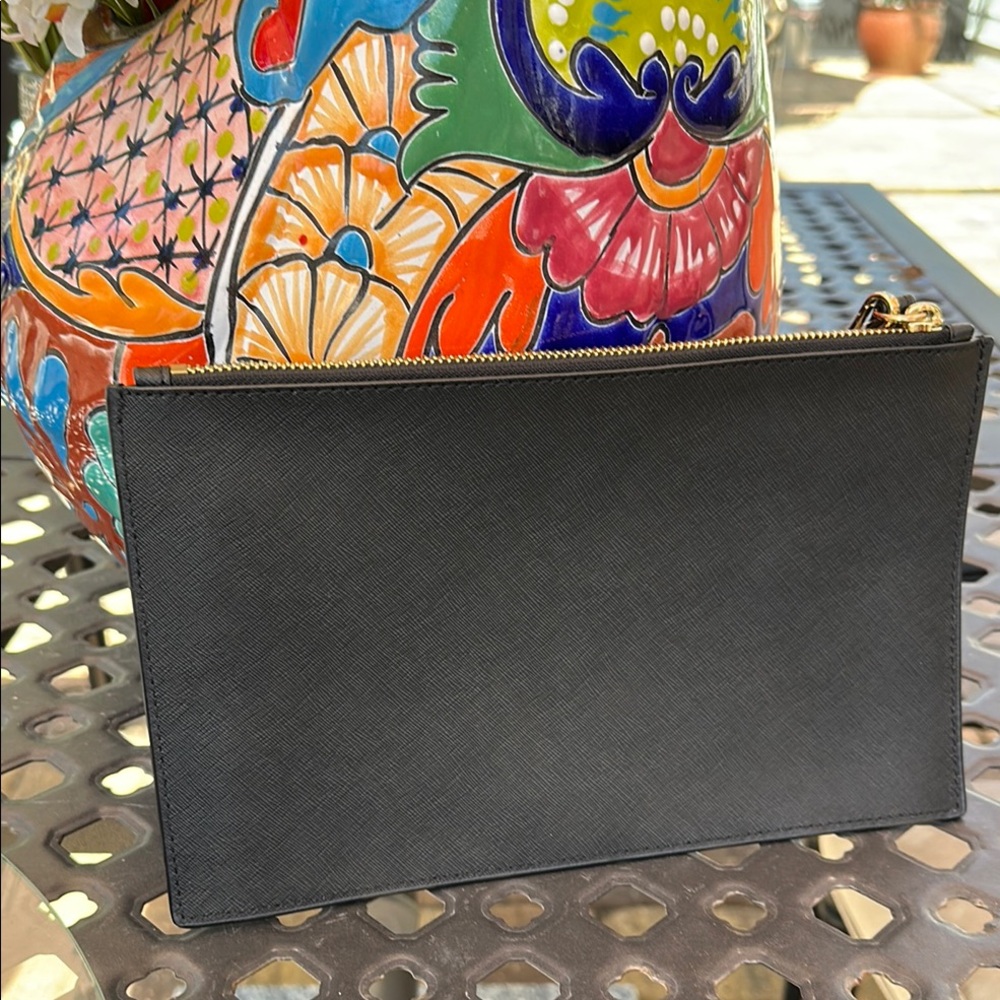 Michael Kors Black Clutch with Gold Hardware - Picture 2 of 5